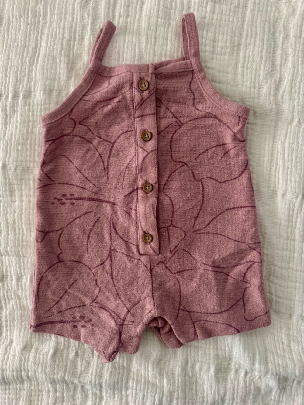 Carter's Mauve Pink Floral Knit Tank One-Piece